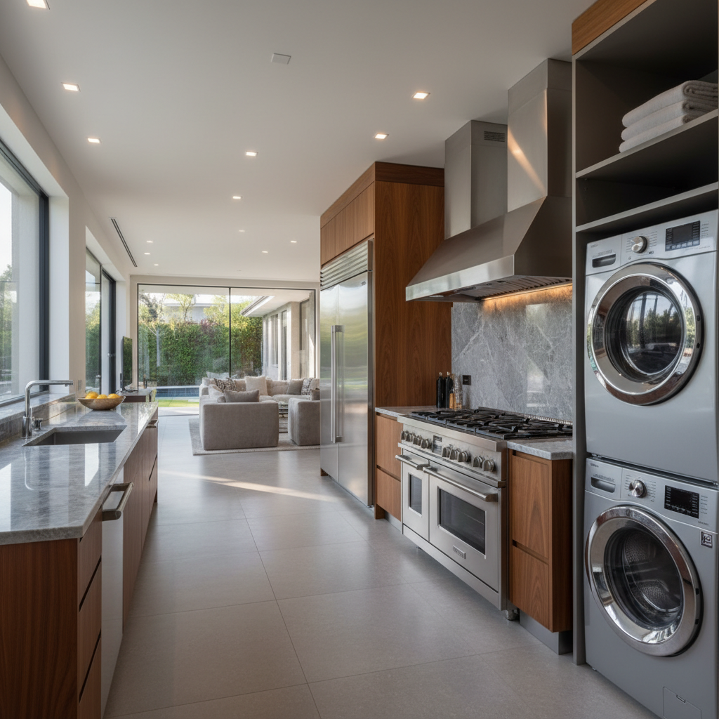 Premium household appliances in a luxury home